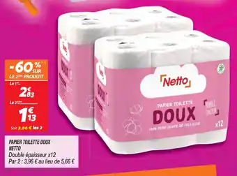 Netto PAPIER TOILETTE DOUX NETTO offre