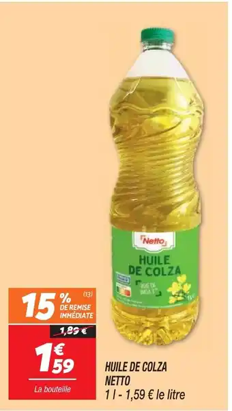 Netto HUILE DE COLZA NETTO offre