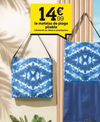 Centrakor le matelas de plage pliable offre