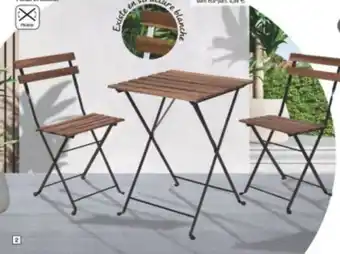 Centrakor table bistrot + 2 chaises offre
