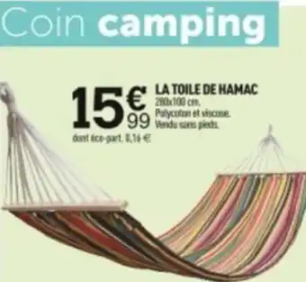 Centrakor LA TOILE DE HAMAC offre
