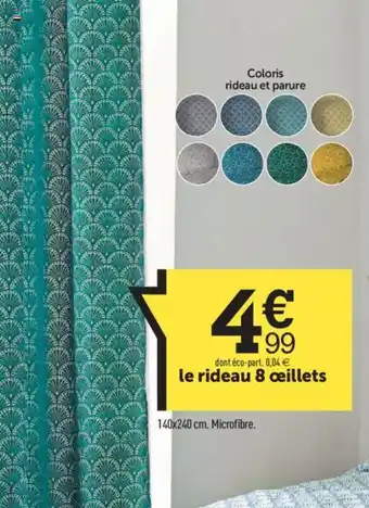 Centrakor le rideau 8 œillets offre