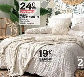 Centrakor PARURE +2 TAIES D'OREILLER 220x240 cm. offre