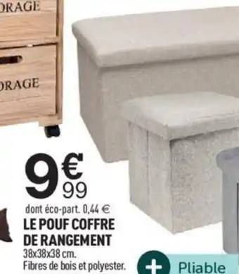 Centrakor LE POUF COFFRE DE RANGEMENT 38x38x38 cm. offre