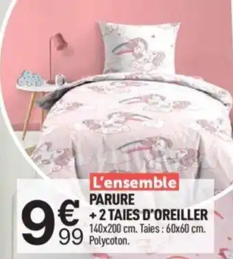 Centrakor PARURE +2 TAIES D'OREILLER offre
