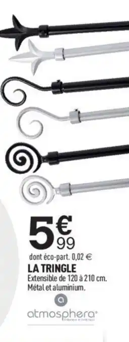 Centrakor LA TRINGLE Extensible de 120 à 210 cm. Métal et aluminium. offre