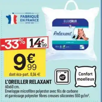 Centrakor L'OREILLER RELAXANT offre