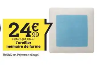 Centrakor l'oreiller mémoire de forme offre
