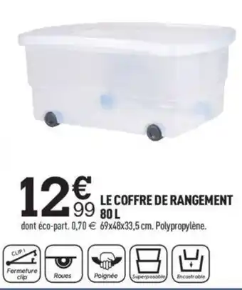 Centrakor LE COFFRE DE RANGEMENT 80 L offre