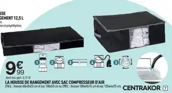 Centrakor LA HOUSSE DE RANGEMENT AVEC SAC COMPRESSEUR D'AIR offre