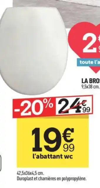 Centrakor l'abattant wc offre