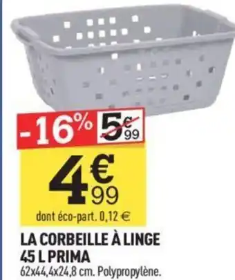 LA CORBEILLE À LINGE 45 L PRIMA