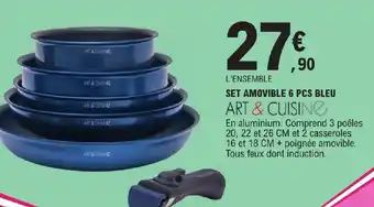 E.Leclerc SET AMOVIBLE 6 PCS BLEU offre