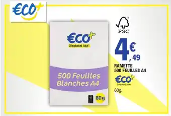 E.Leclerc RAMETTE 500 FEUILLES A4 offre
