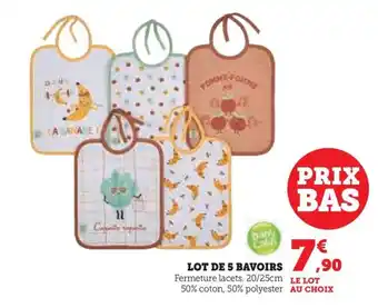 Hyper U LOT DE 5 BAVOIRS offre