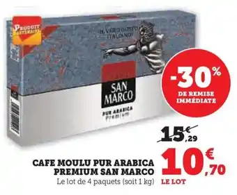 Hyper U CAFE MOULU PUR ARABICA PREMIUM SAN MARCO offre