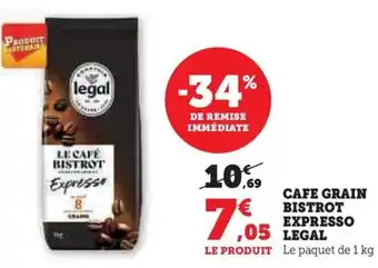 Hyper U CAFE GRAIN BISTROT EXPRESSO LEGAL offre