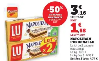 Hyper U NAPOLITAIN L'ORIGINAL LU offre