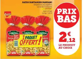 Hyper U PATES FANTAISIES PANZANI offre