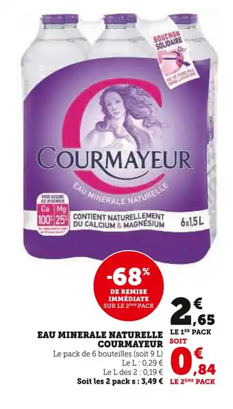 U Express Courmayeur eau minerale naturelle offre
