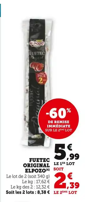 U Express Elpozo fuetec original offre