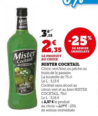 U Express Mister cocktail offre