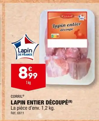 ALDI Corril lapin entier découpé offre