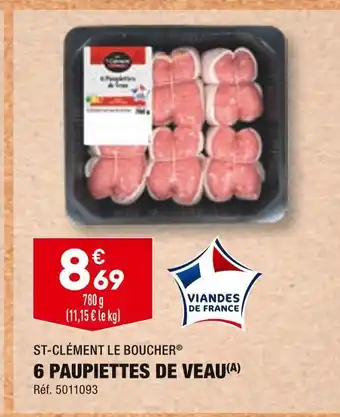 ALDI St-clément le boucher 6 paupiettes de veau offre