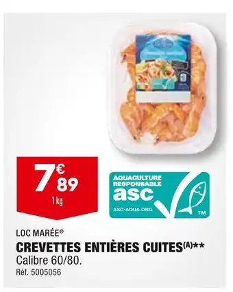ALDI Loc marée crevettes entières cuites offre