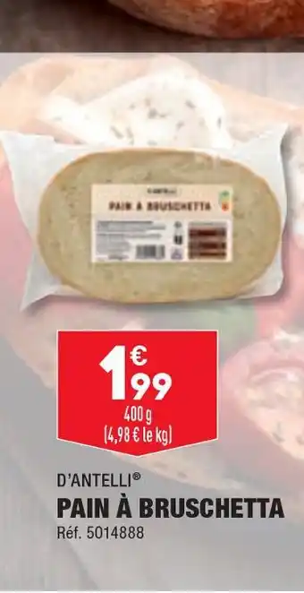 ALDI D'antelli pain à bruschetta offre