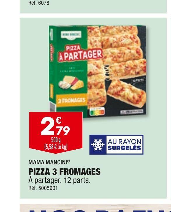 Promo Mama mancini pizza 3 fromages chez ALDI
