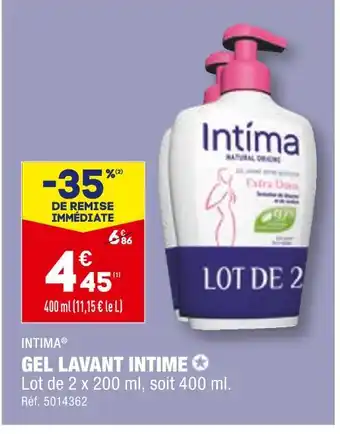ALDI Intima gel lavant intime offre
