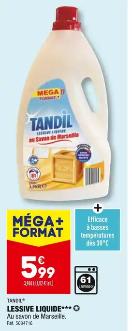 ALDI Tandil lessive liquide offre