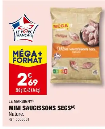 ALDI Le marsigny mini saucissons secs offre