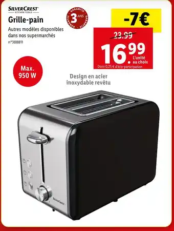 Lidl Silvercrest grille-pain offre