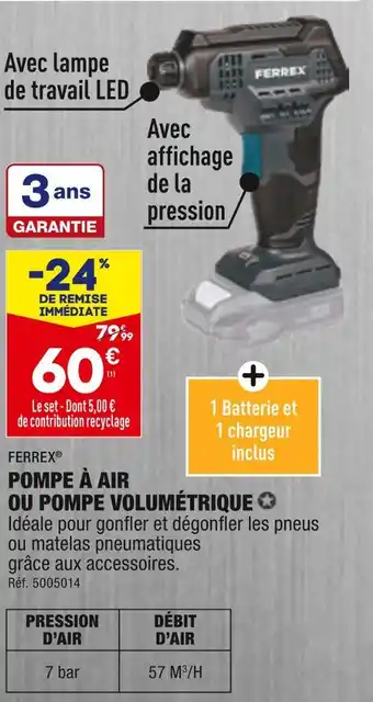 ALDI Ferrex pompe à air ou pompe volumétrique offre