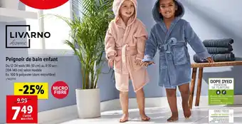 Lidl Livarno peignoir de bain enfant offre