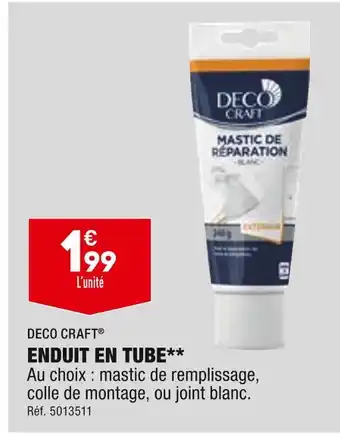 Deco craft enduit en tube