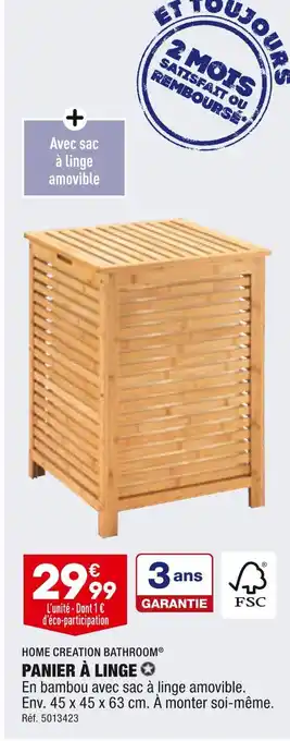 ALDI Home creation bathroom panier à linge offre