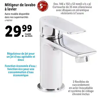 Livarno mitigeur de lavabo à levier