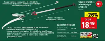 Lidl Parkside coupe-branches télescopique avec scie offre