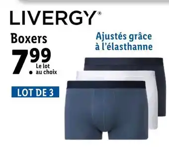 Lidl Livergy boxers offre