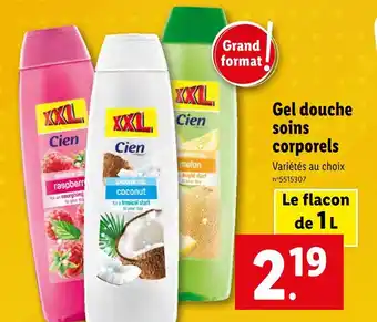 Lidl Cien gel douche soins corporels offre