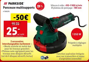 Lidl Parkside ponceuse multisupports offre