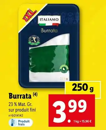 Lidl Italiamo burrata offre