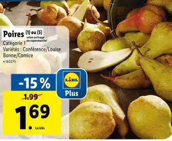 Lidl Poires offre