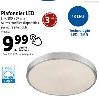 Lidl Livarno plafonnier led offre