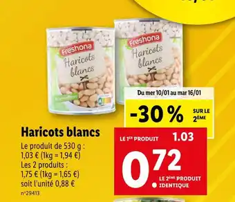 Lidl Freshona haricots blancs offre