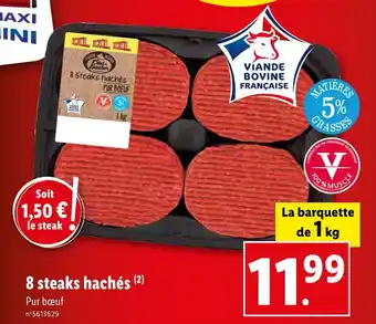 Lidl L'étal du boucher 8 steaks hachés offre