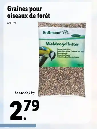 Lidl Erdtmann graines pour oiseaux de forêt offre